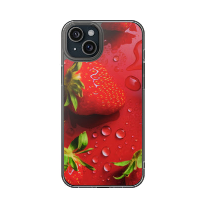 Clear Magnetic Phone Case – Strawberry Drip