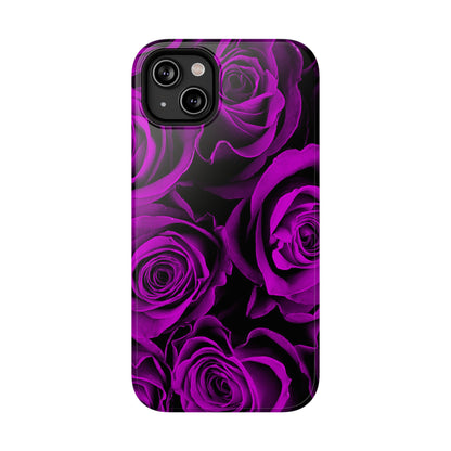 Impact-Resistant Phone Case – Amethyst Roses