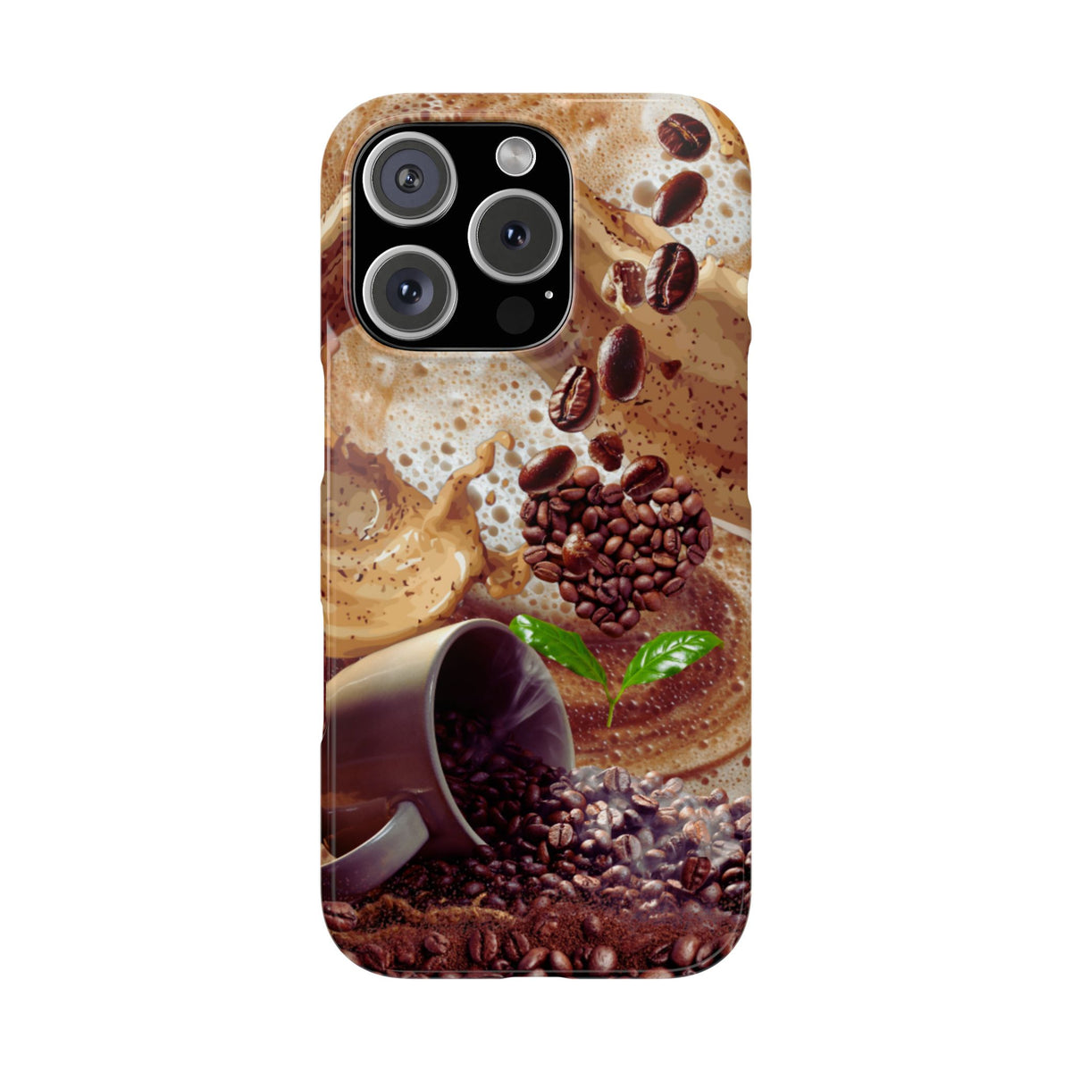 Slim Phone Case – Love at First Sip – Compatible with iPhone 11–17 Series