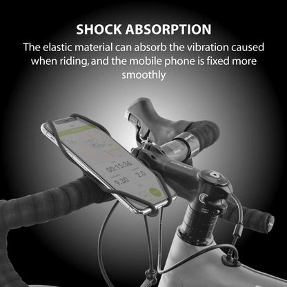 Bike Tie 3, Bike Cell Phone Mount for Handlebar, Scratch-Free Silicone Holder with Anti-Slip Design, Universal Cycling Phone Holder Compatible with Most Smartphones (Black - Handlebar)