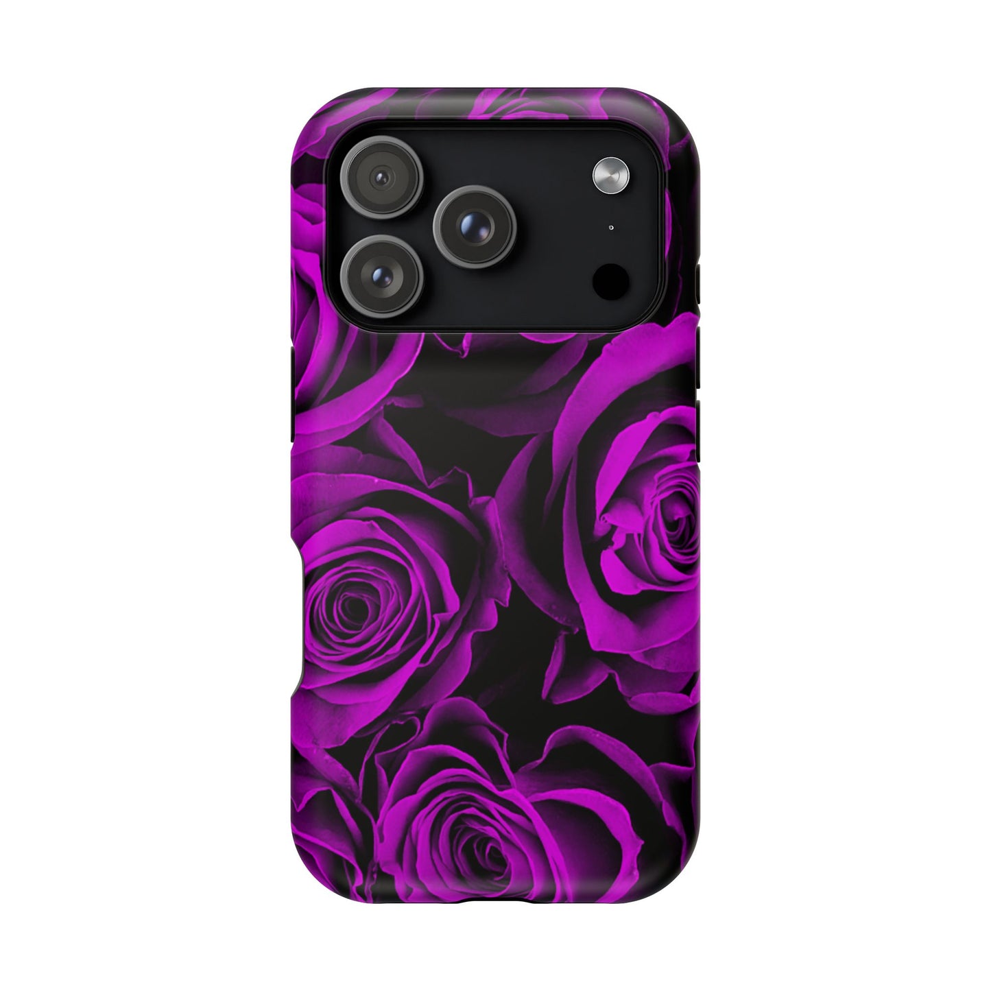 Impact-Resistant Phone Case – Amethyst Roses