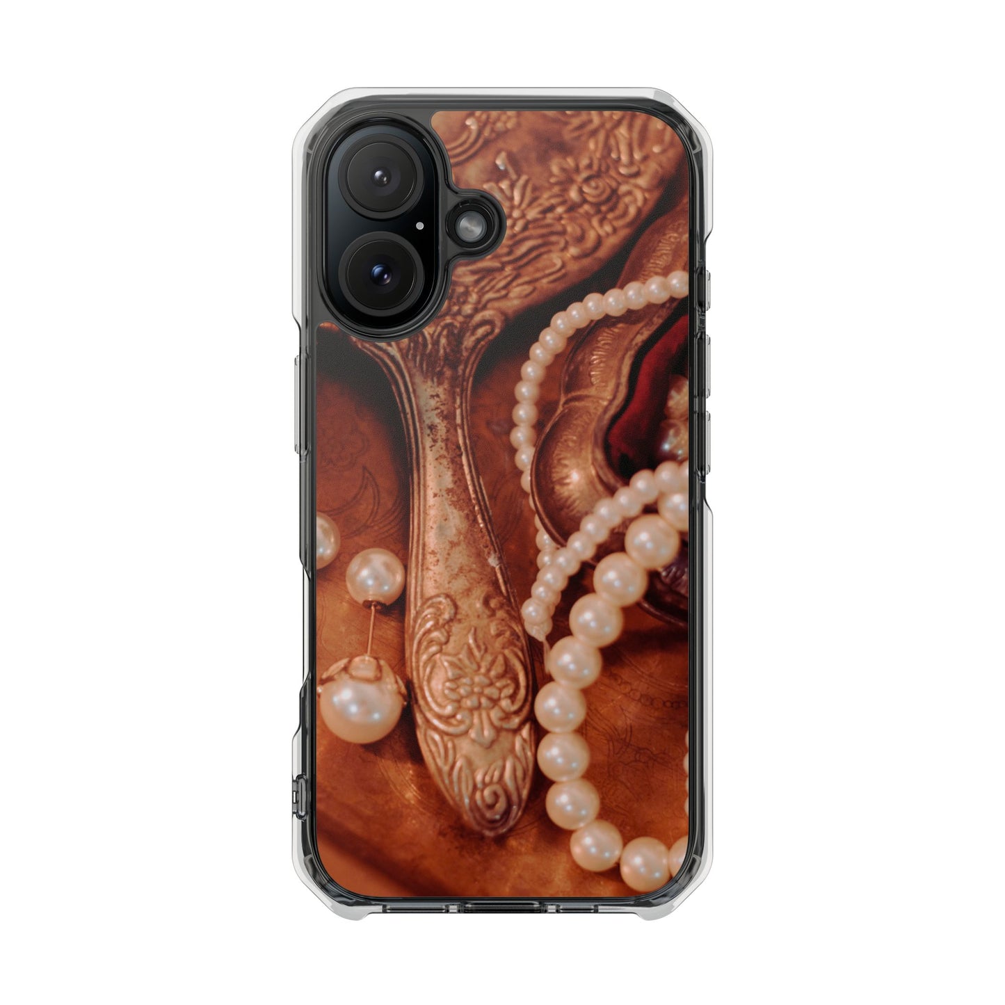 Clear Magnetic Phone Case – Bronze Vanity
