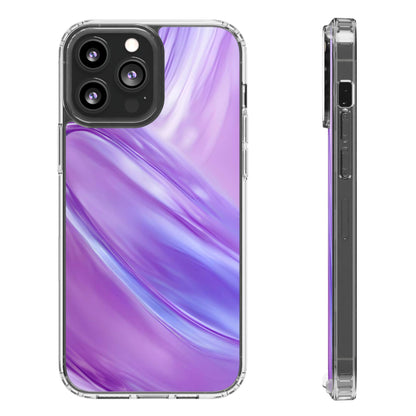 Clear Phone Case – Lavender Wave