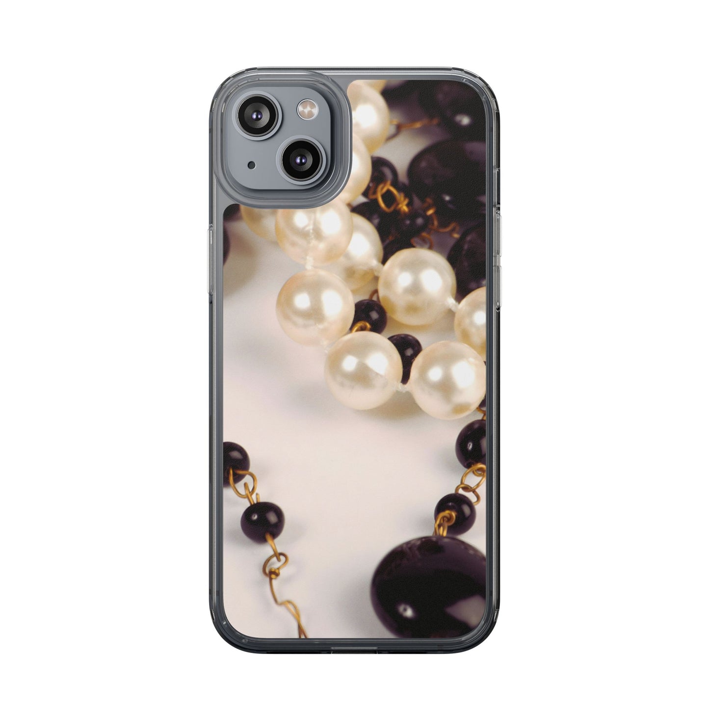 Clear Phone Case – Noir Pearl