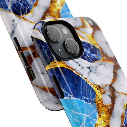 Protective Magnetic Phone Case – Sapphire Veins