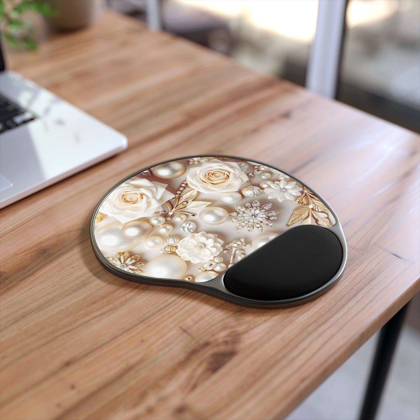 Ergonomic Mouse Pad – Ivory Opulence
