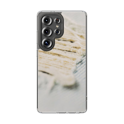 Clear Phone Case – Woven Warmth