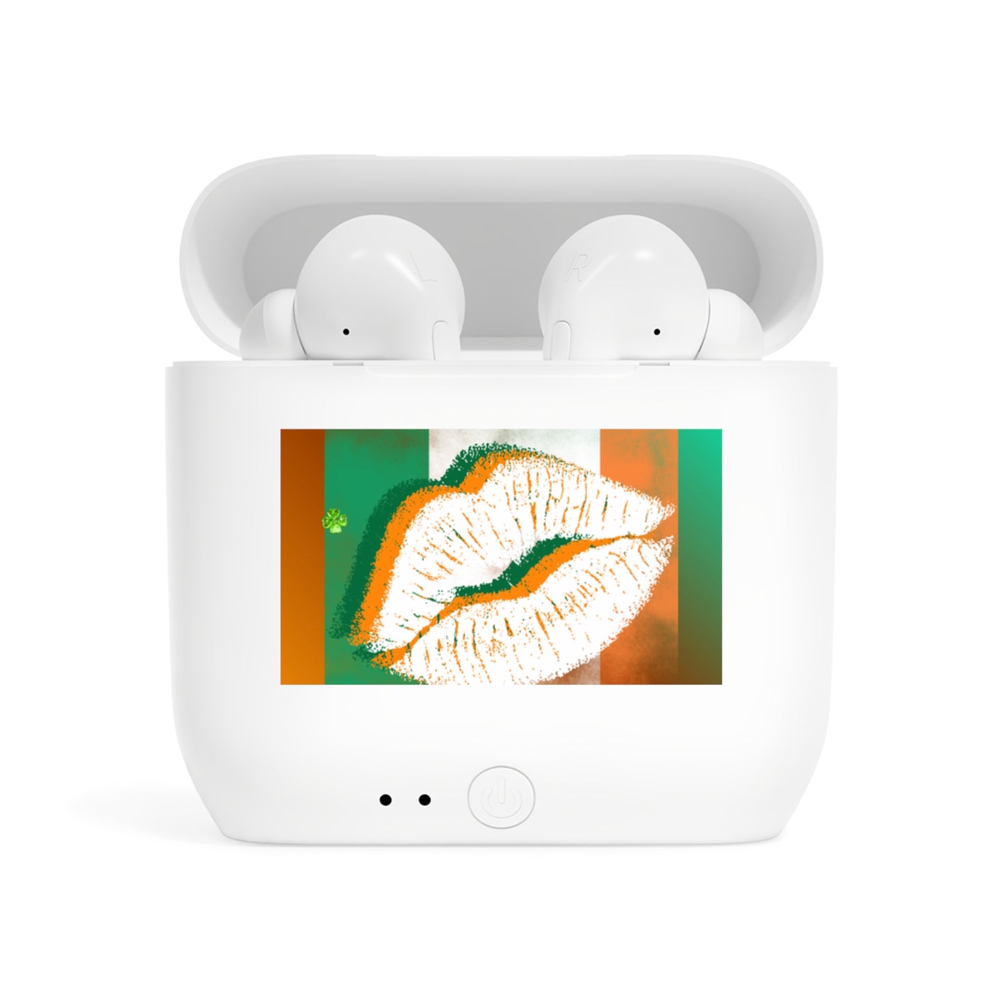 Wireless Earbuds – Irish Lip St. Patrick’s Day Design