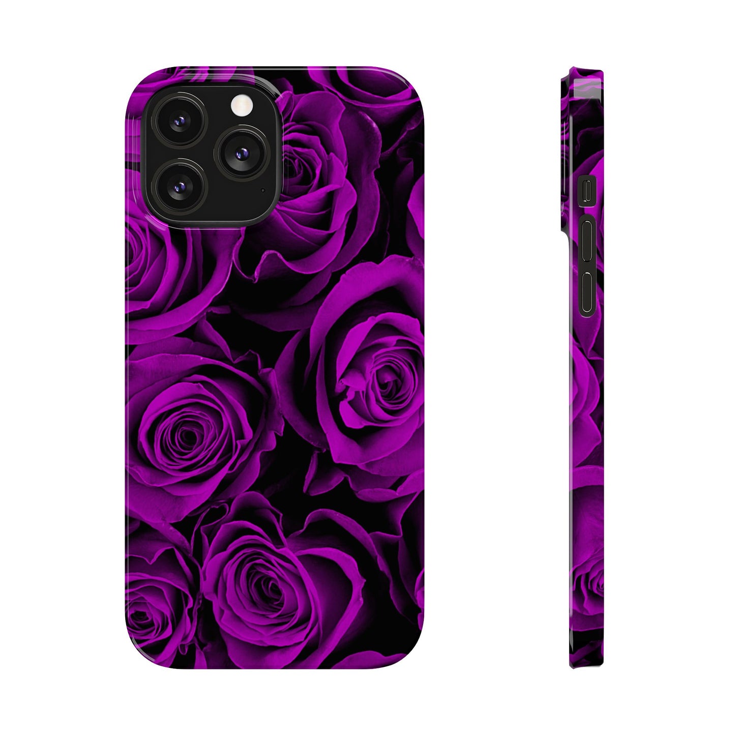 Slim Phone Case – Amethyst Roses