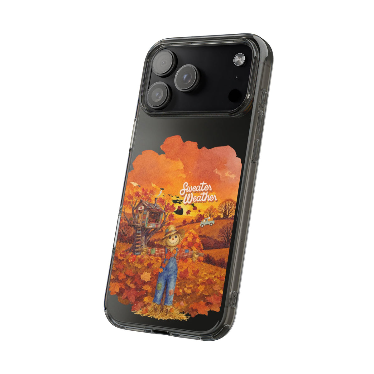 Clear Phone Case – Sweater Weather – Compatible with iPhone 13–17 & Samsung Galaxy S25–S26 Series