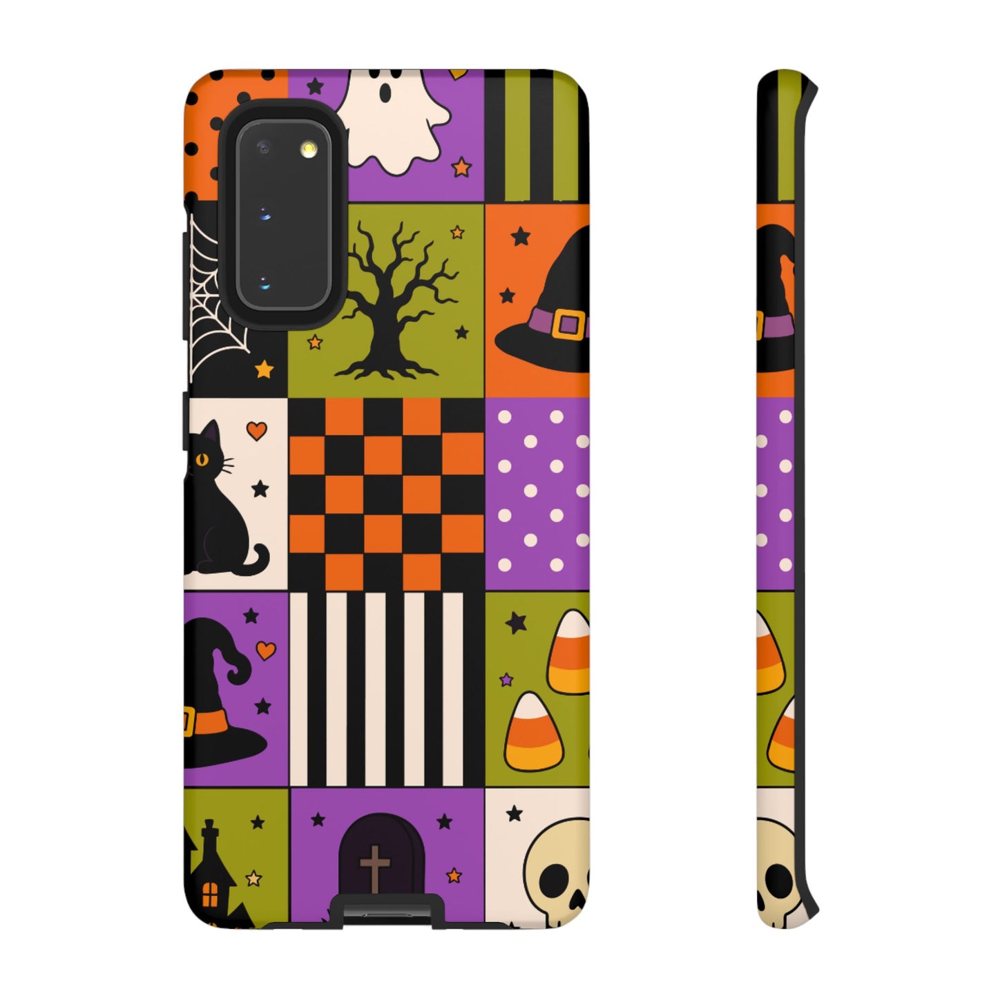 Protective Phone Case – Spooky Patchwork