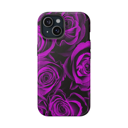 Wireless-Charging Compatible Case – Amethyst Roses