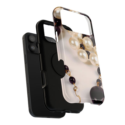 Impact-Resistant Phone Case – Noir Pearl