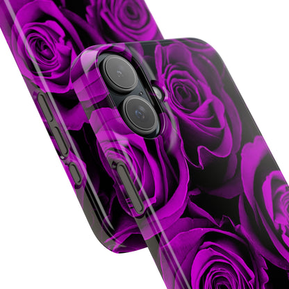Slim Phone Case – Amethyst Roses