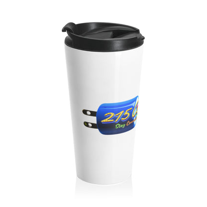Stainless Steel Travel Mug – 215 Connected Cable Logo