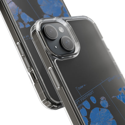 Clear Phone Case – Mom’s Little Blue Footprints