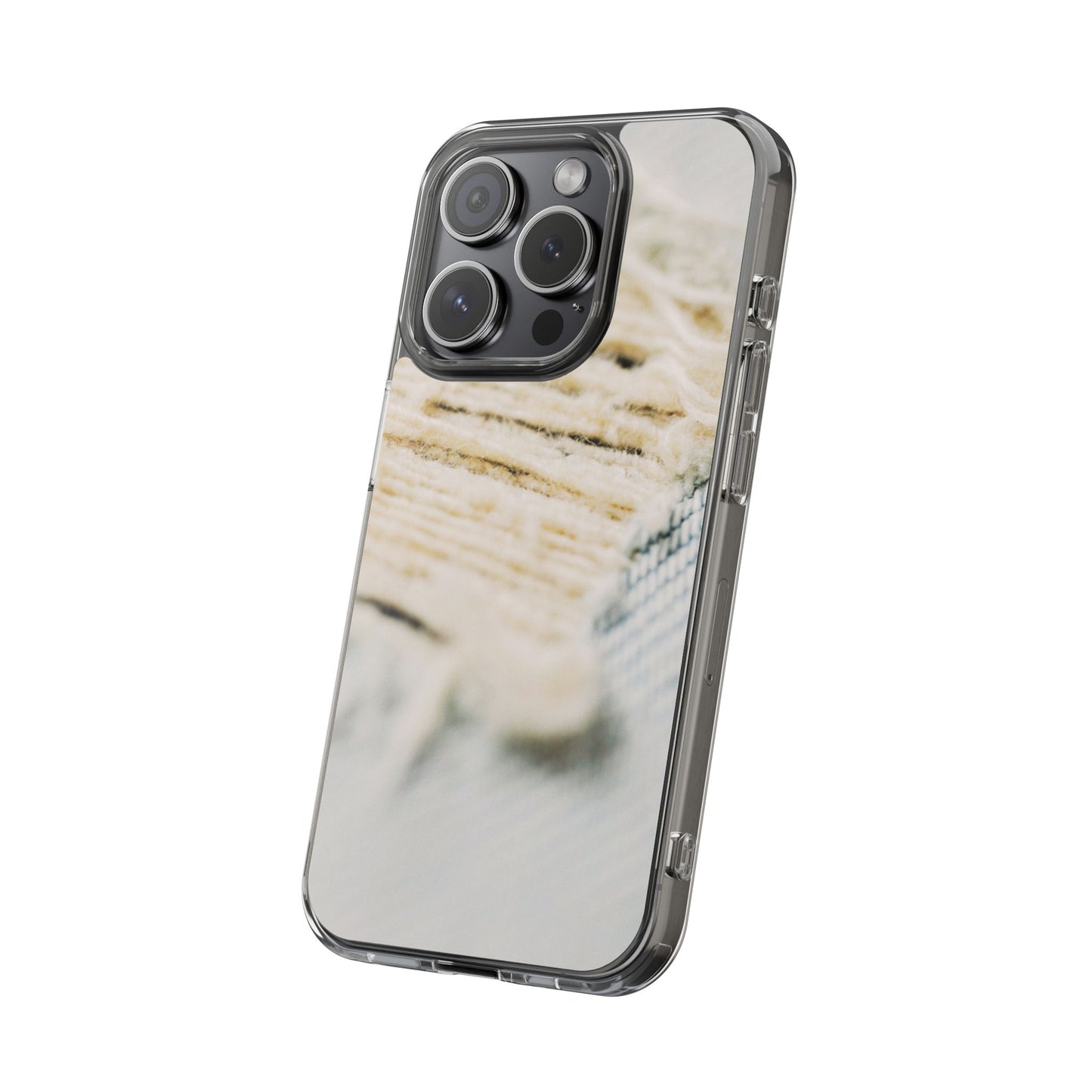 Clear Phone Case – Woven Warmth