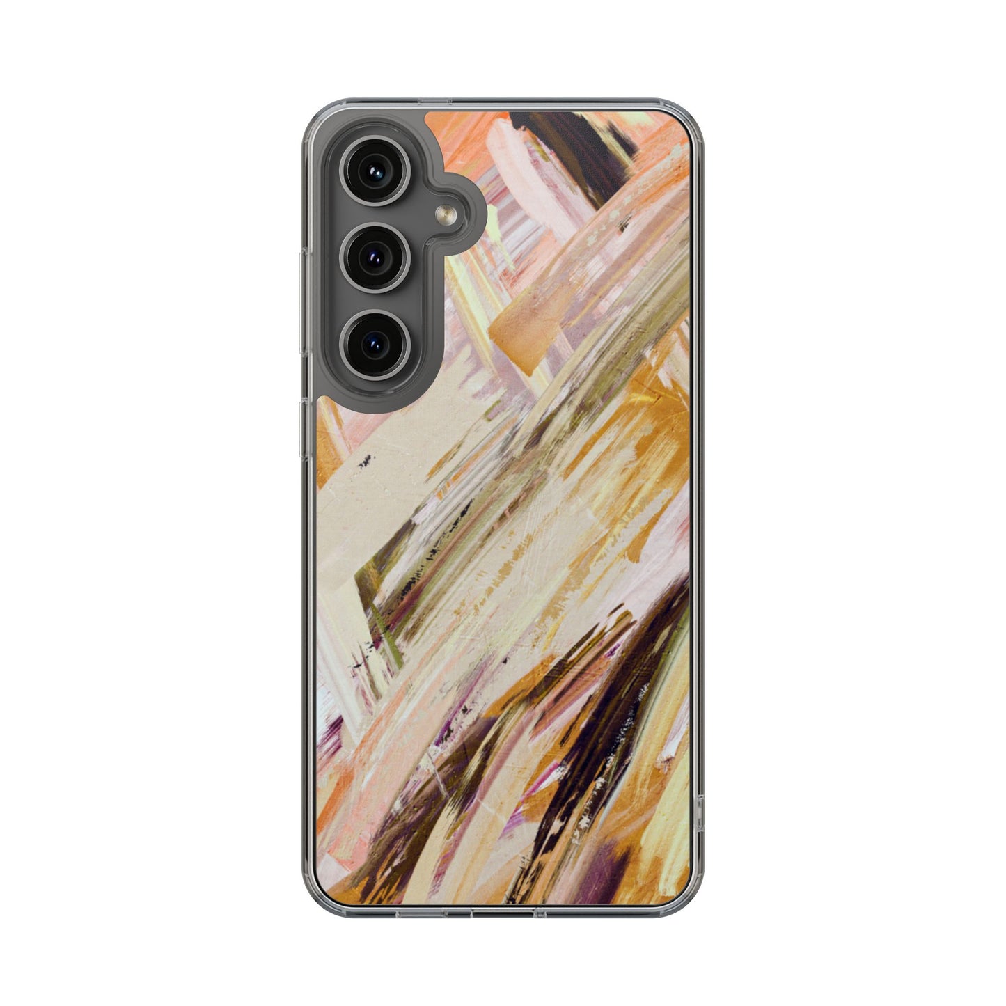 Clear Phone Case – Brush & Bronze