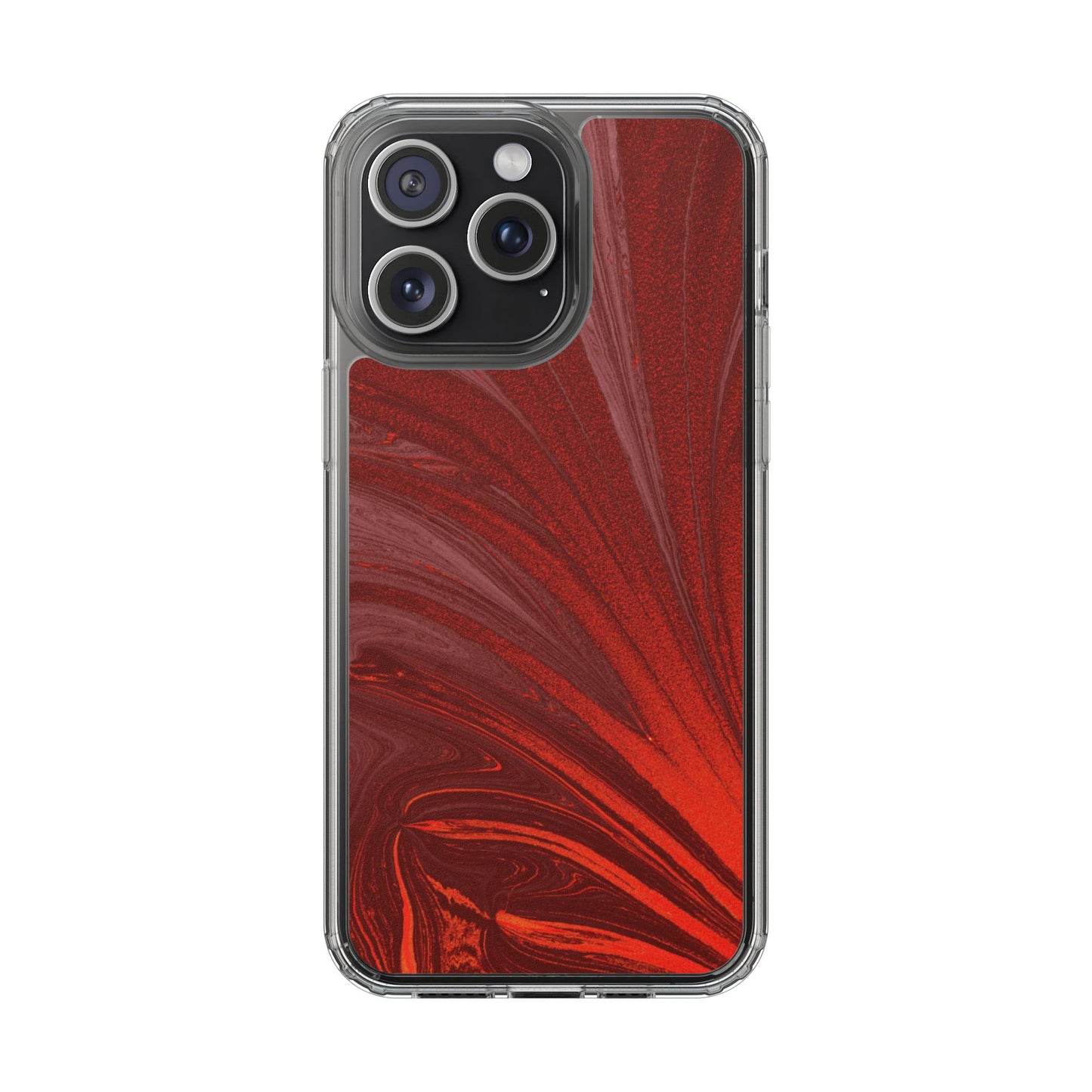 Clear Phone Case – Crimson Current