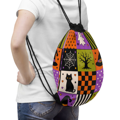 Drawstring Bag – Spooky Patchwork
