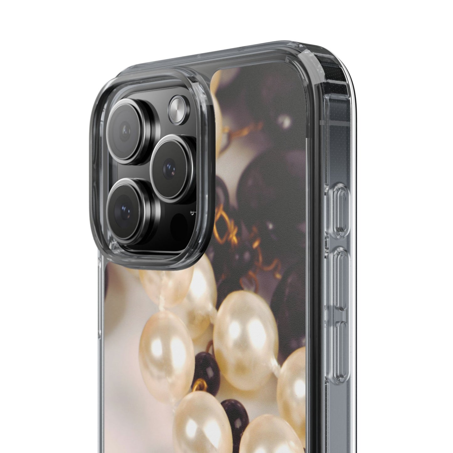 Clear Phone Case – Noir Pearl