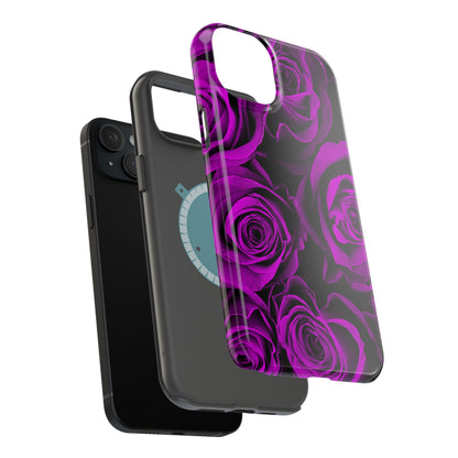 Wireless-Charging Compatible Case – Amethyst Roses