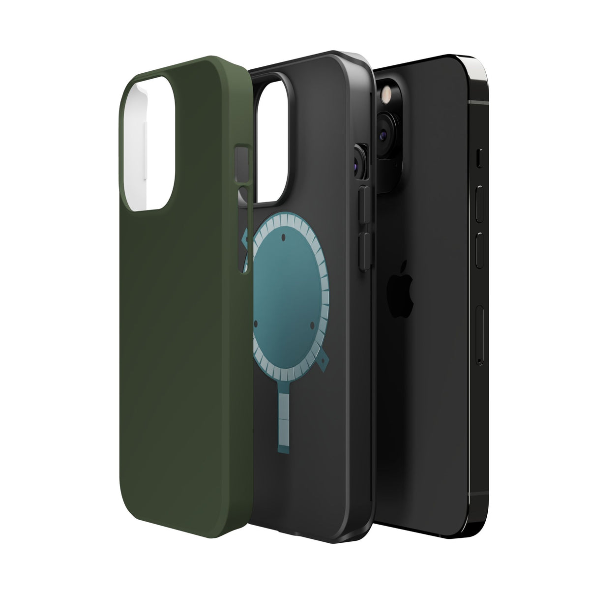 Wireless-Charging Compatible Case – Cabin Green – Compatible with iPhone 13–17 & Samsung Galaxy S25–S26 Series
