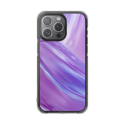Clear Magnetic Phone Case – Lavender Wave