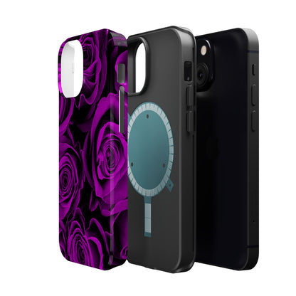 Wireless-Charging Compatible Case – Amethyst Roses