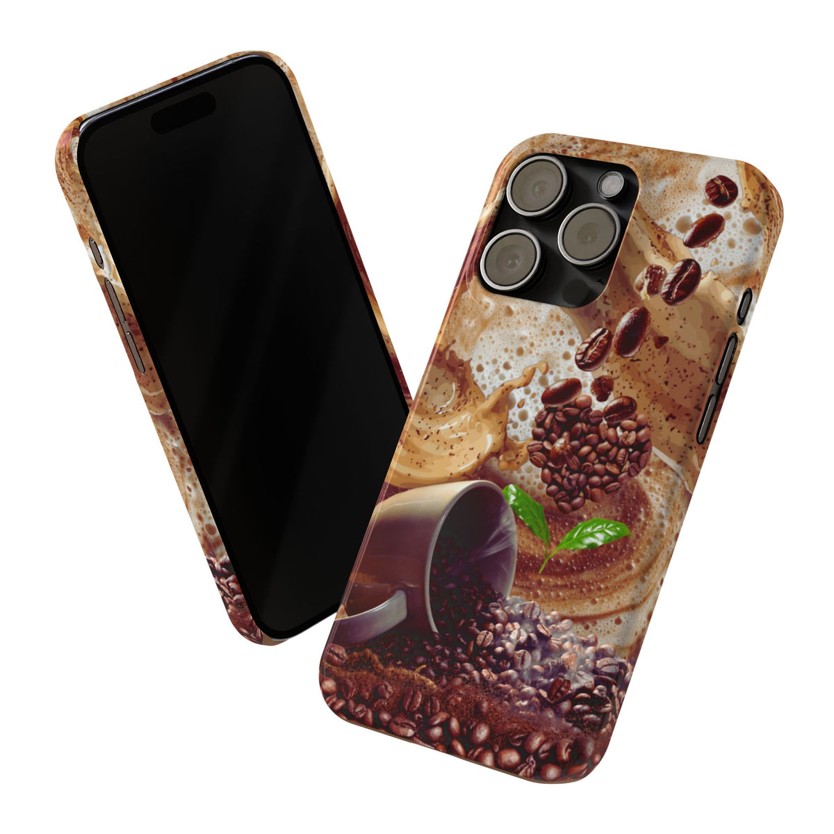 Slim Phone Case – Love at First Sip – Compatible with iPhone 11–17 Series