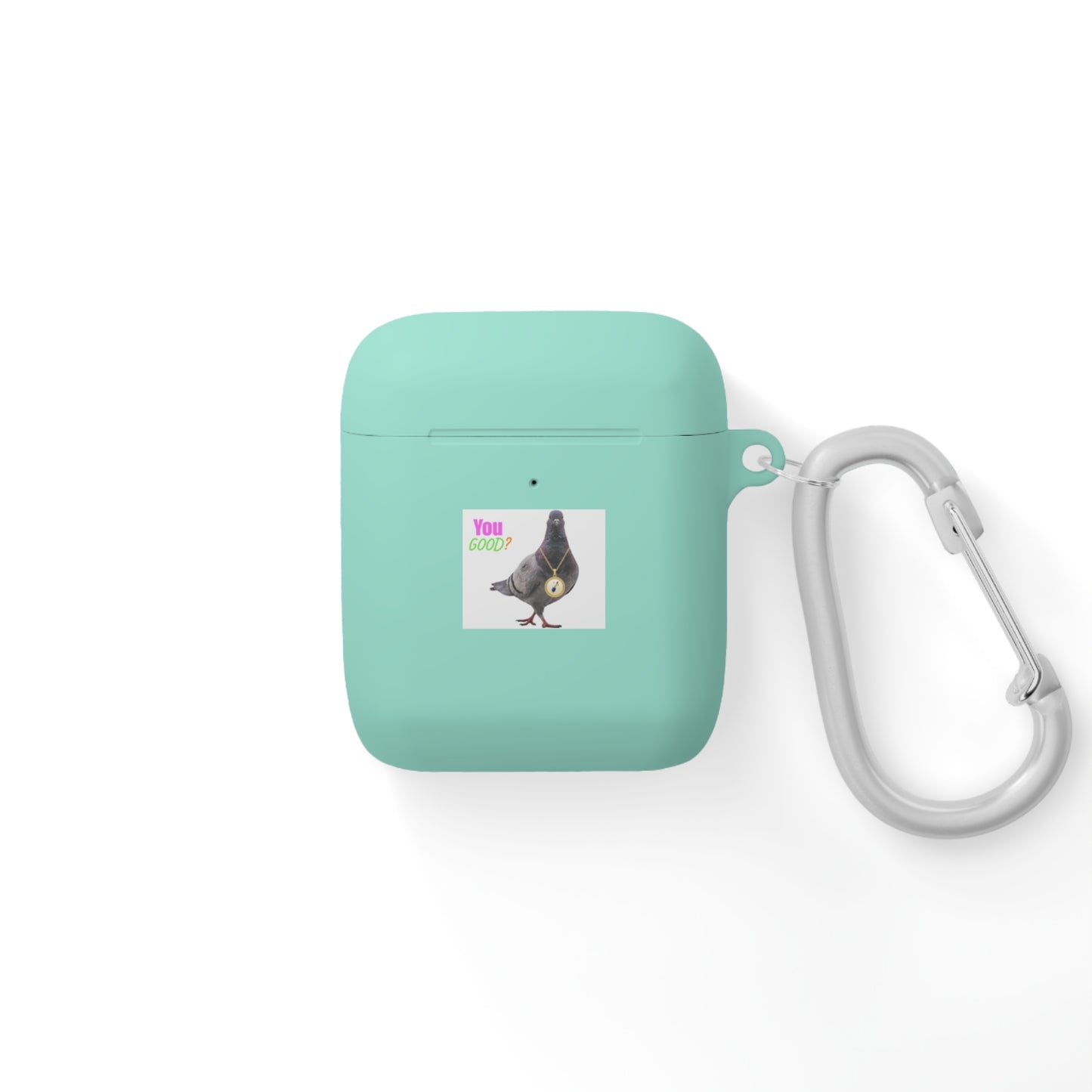Wireless Earbud Case Cover – Pigeon Design Slim Drop Protection with Carabiner Clip