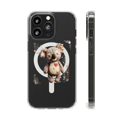 Clear Magnetic Phone Case – Cursed Cuddles – Compatible with iPhone 13–16 Series