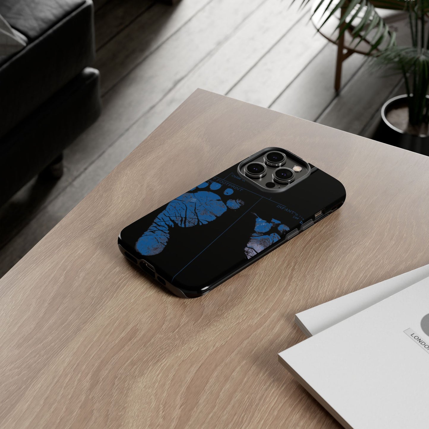 Protective Phone Case – Mom’s Little Blue Footprints