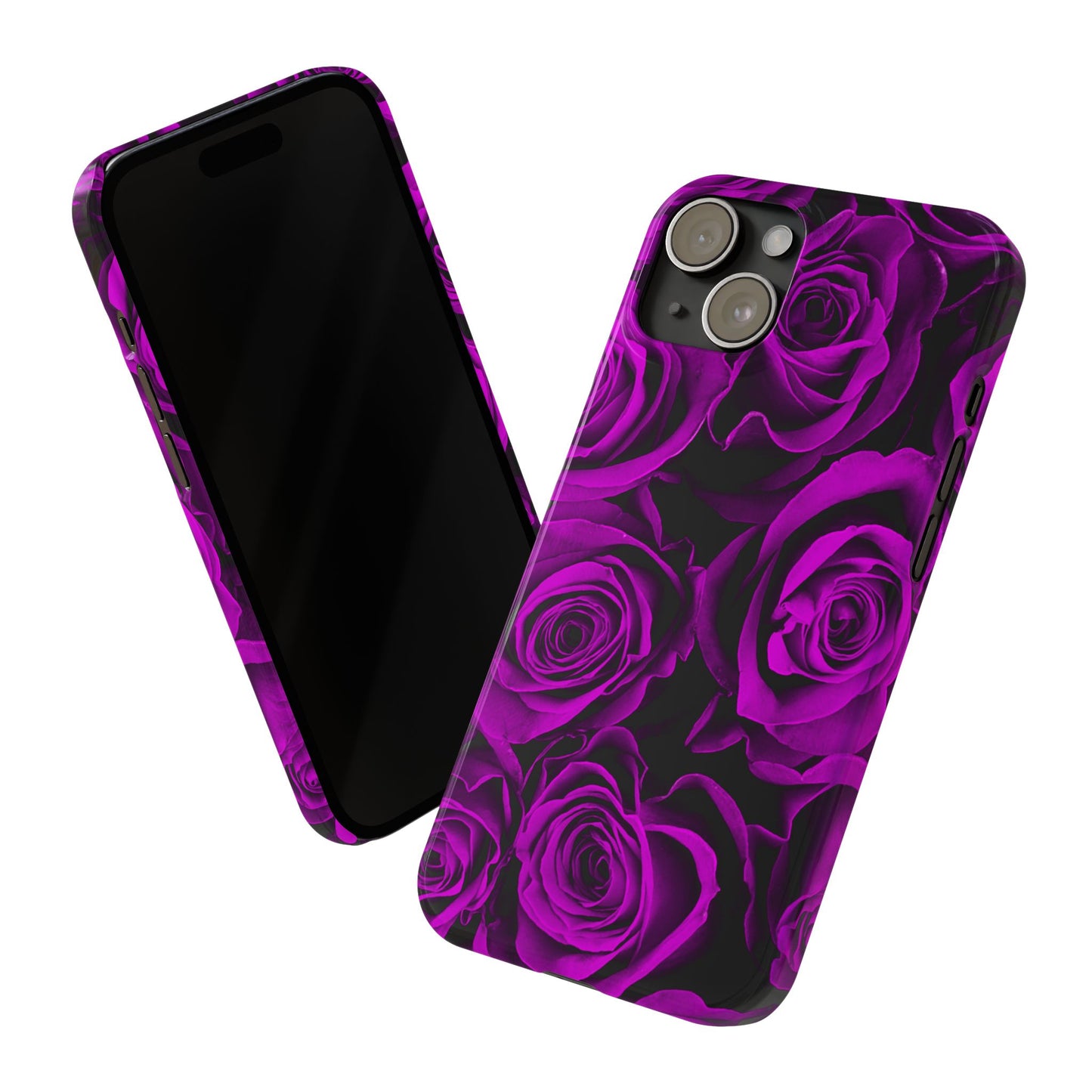 Slim Phone Case – Amethyst Roses