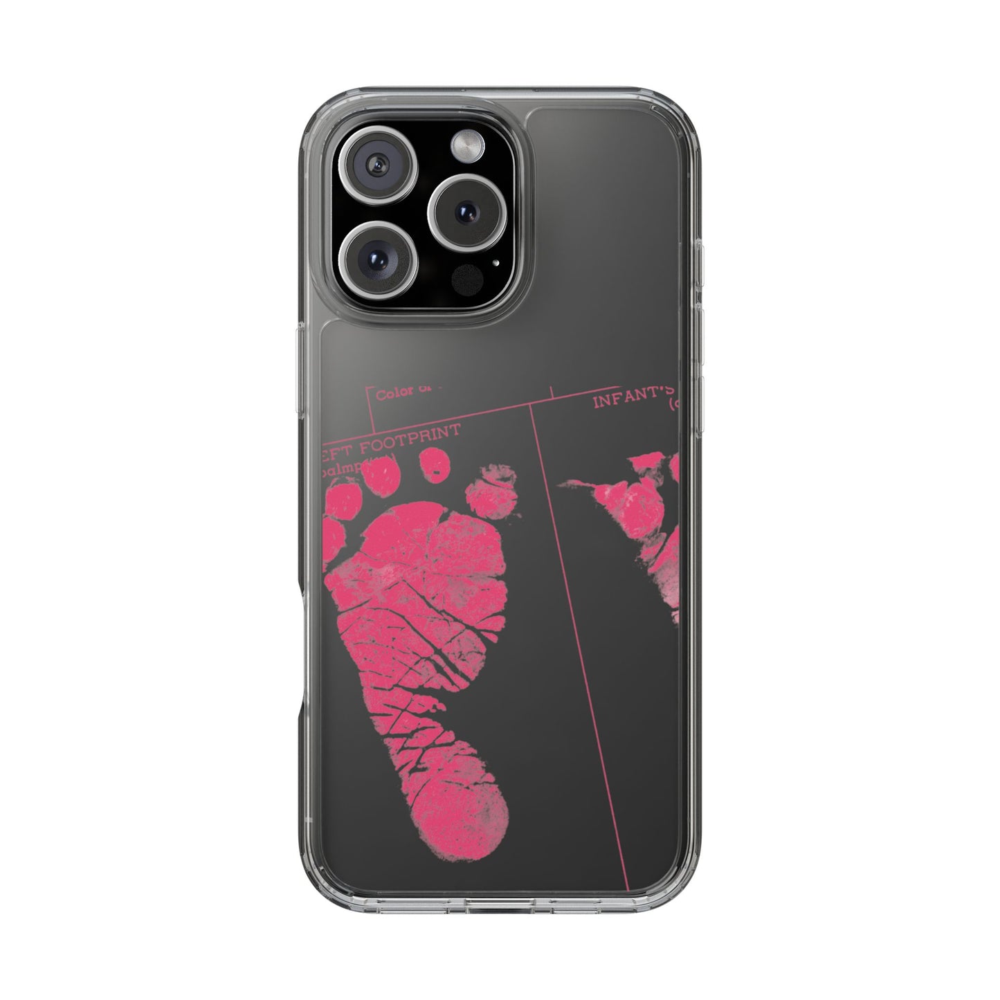 Clear Phone Case – Mom’s Little Pink Footprints