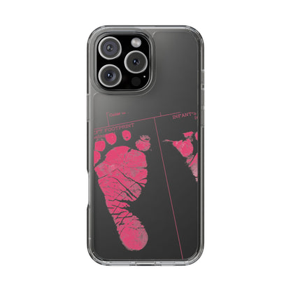 Clear Phone Case – Mom’s Little Pink Footprints