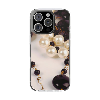 Clear Phone Case – Noir Pearl