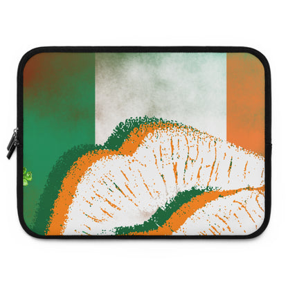 Laptop Sleeve – Irish Lip St. Patrick’s Day Design