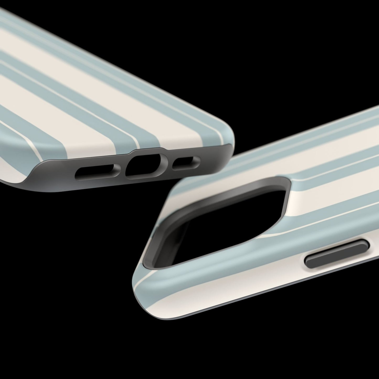 Wireless-Charging Compatible Case – Coastal Stripe