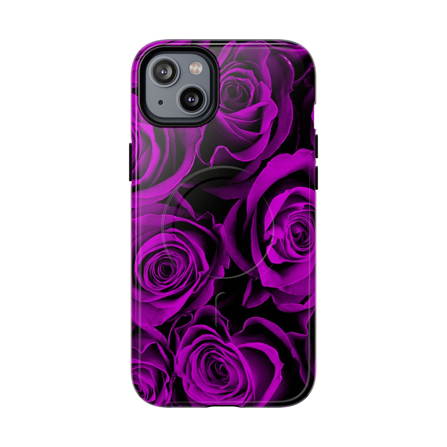 Protective Magnetic Phone Case – Amethyst Roses
