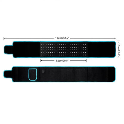 Red Light Waist Massager Belt – 126 LEDs, 640nm Therapy, 50°C Heat Compress, USB Charging