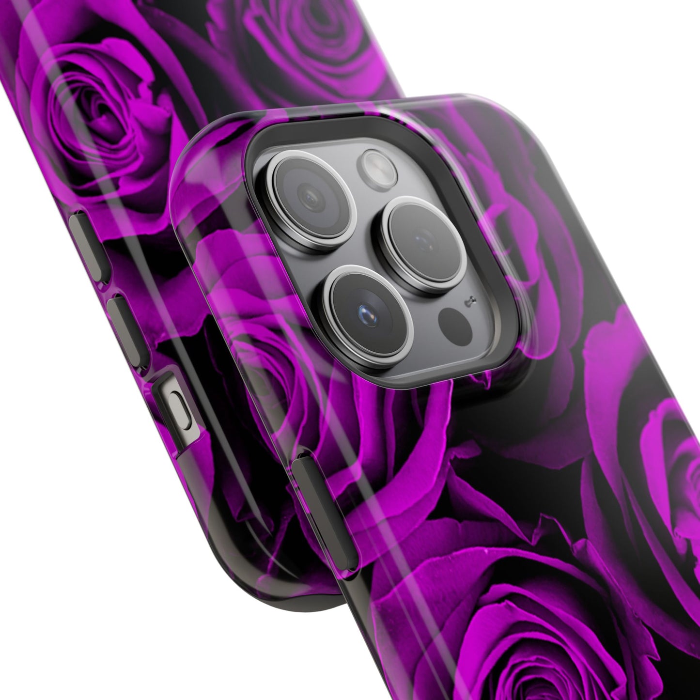 Wireless-Charging Compatible Case – Amethyst Roses