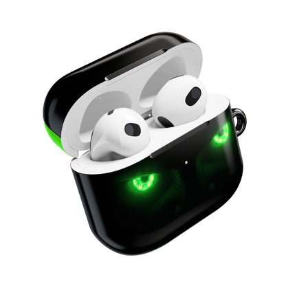 Wireless Earbud Case Cover – Neon Green Monster Eyes