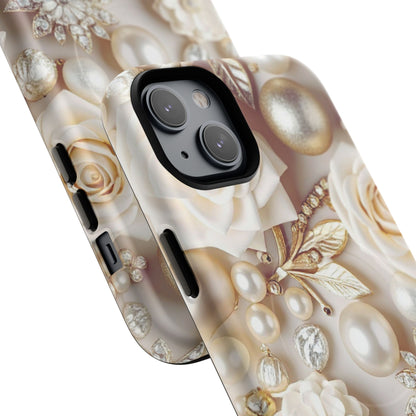 Protective Magnetic Phone Case – Ivory Opulence