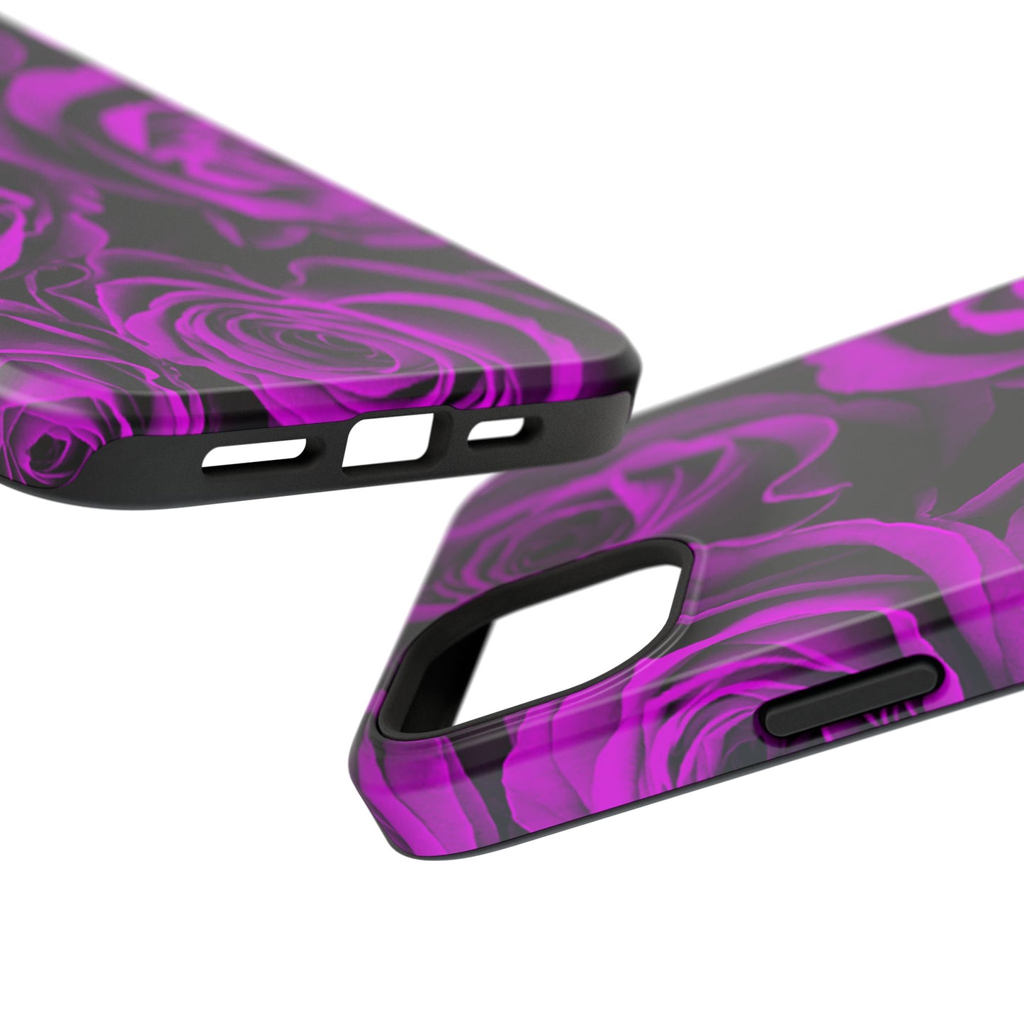 Impact-Resistant Phone Case – Amethyst Roses