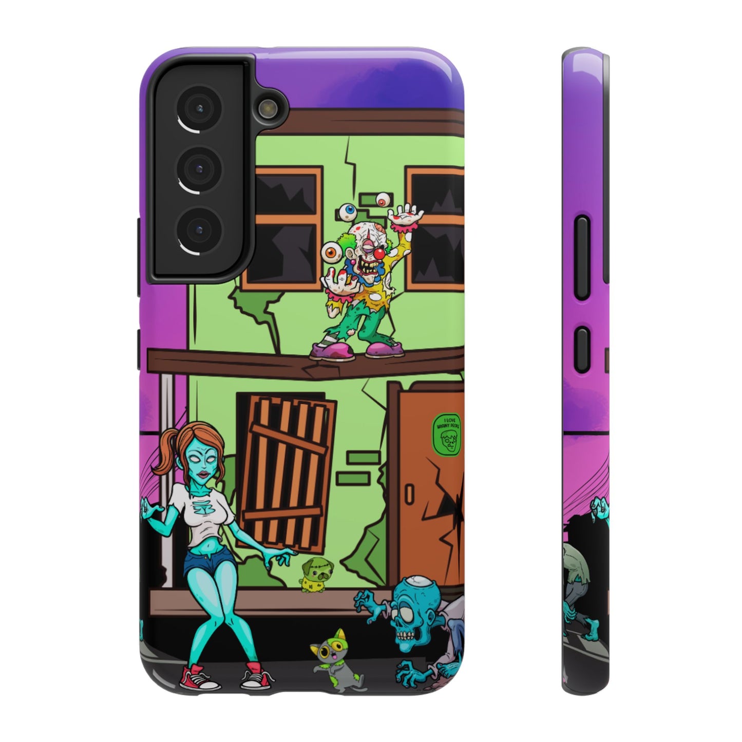 Zombie Arcade Phone Case — Colorful Cartoon Horror Impact-Resistant iPhone Cover