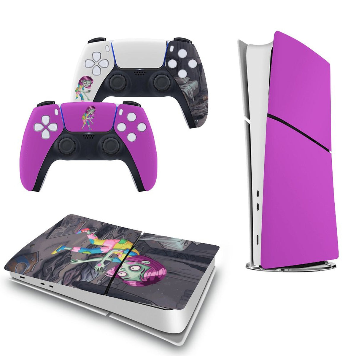 Console Skin Kit – Game Over – Compatible with PlayStation 5 Slim Digital Edition