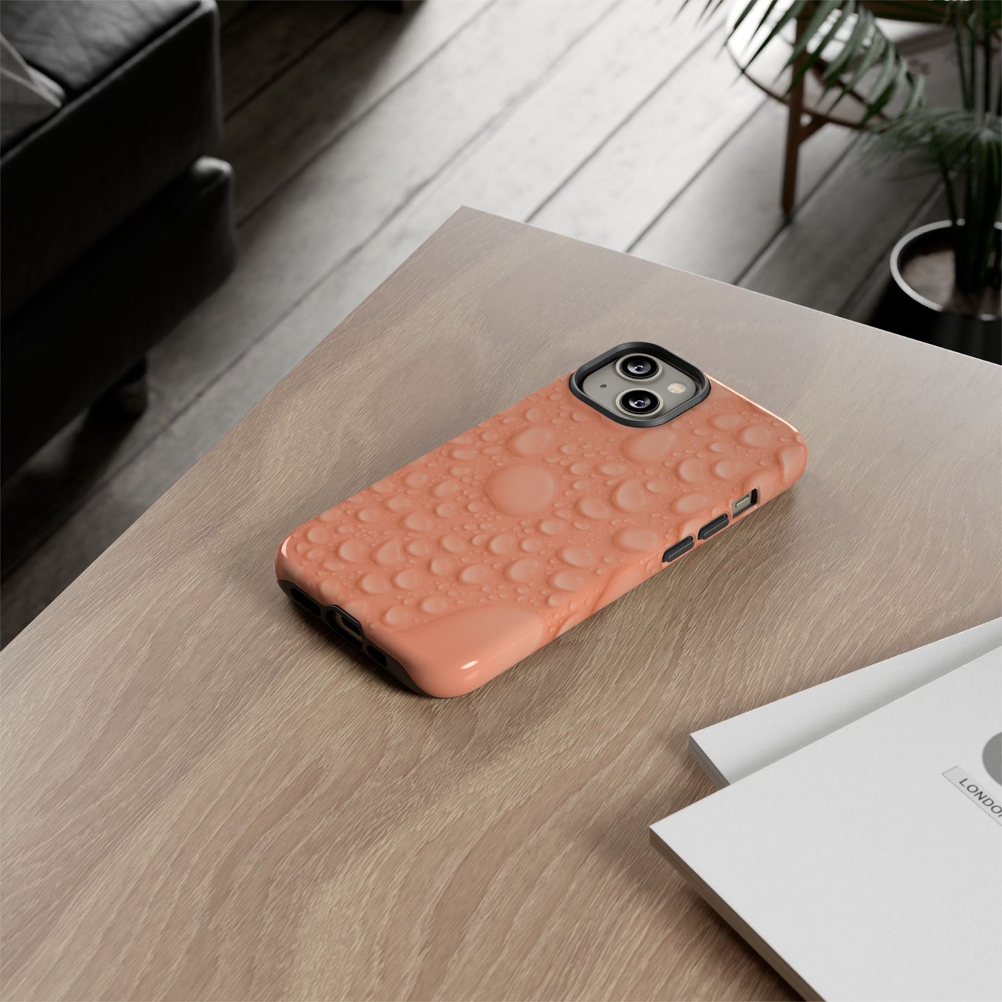 Protective Phone Case – Apricot Rain