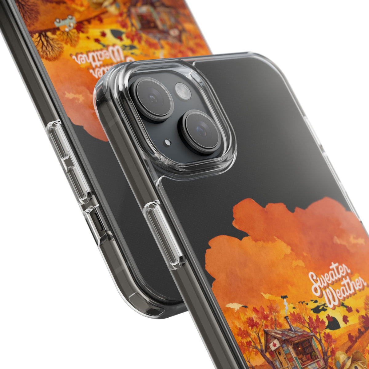 Clear Phone Case – Sweater Weather – Compatible with iPhone 13–17 & Samsung Galaxy S25–S26 Series