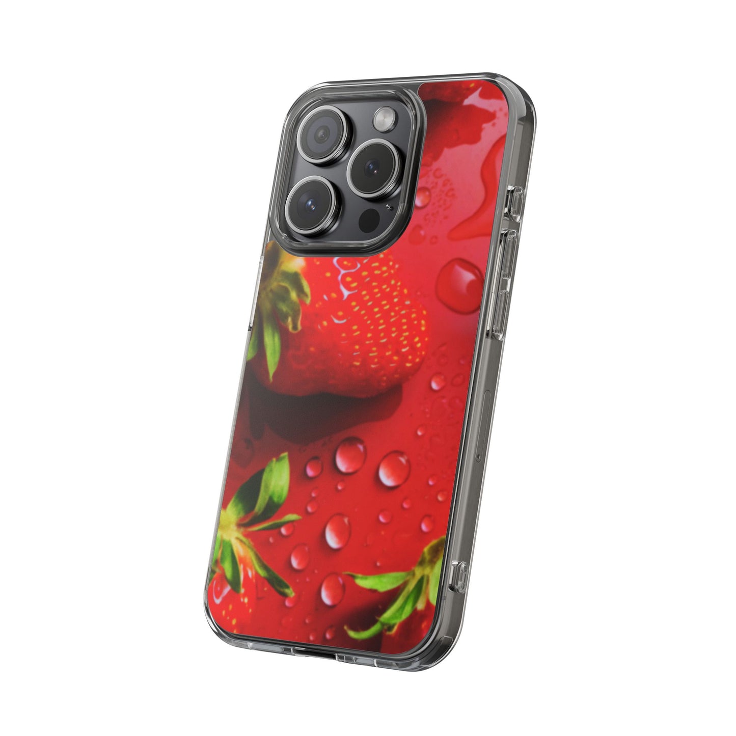 Clear Phone Case – Strawberry Drip